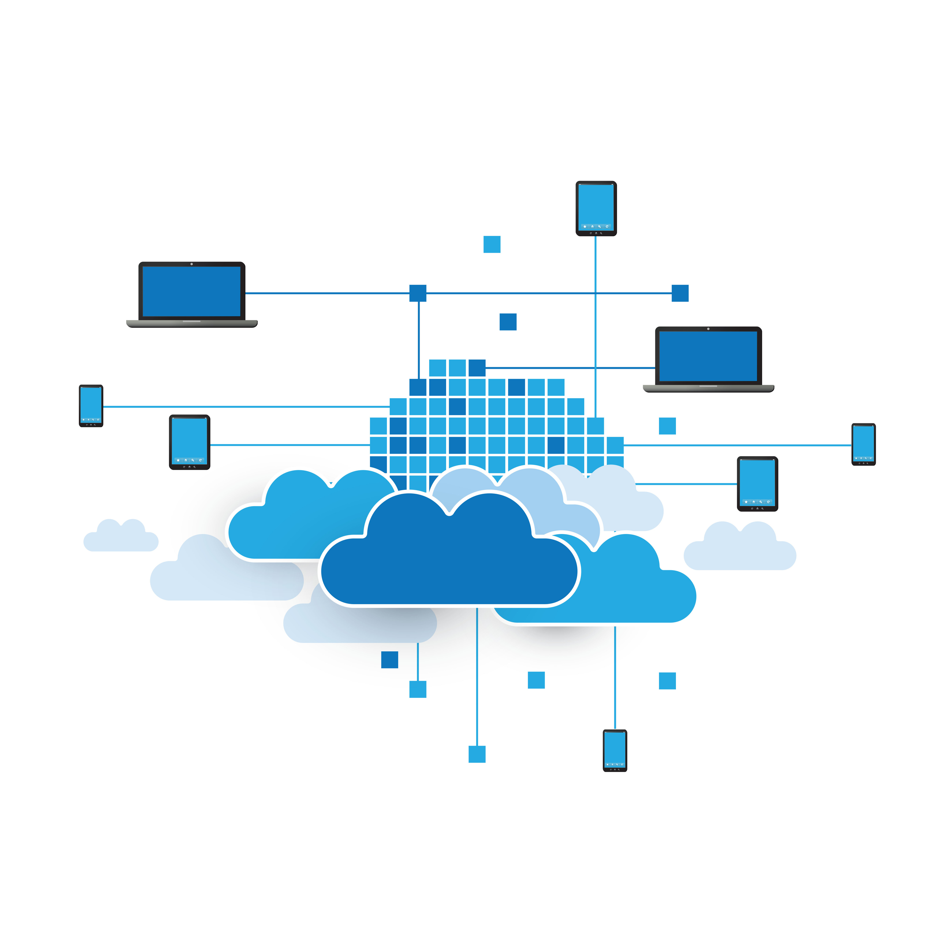 Cloud-Infrastruktur für moderne Technologien Cloud-basierte Infrastruktur mit vernetzten Geräten
