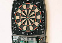 Dartscheibe eine unbespielte Dartscheibe